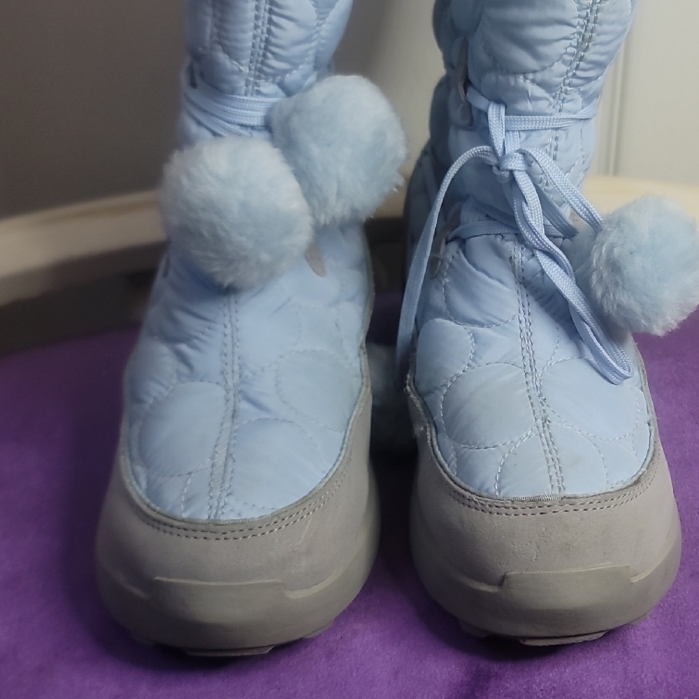 Kamik Light Blue Quilted Kids Boots - Picture 4 of 5